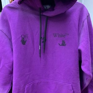 Purple faded off white logo hoodie NWTS
